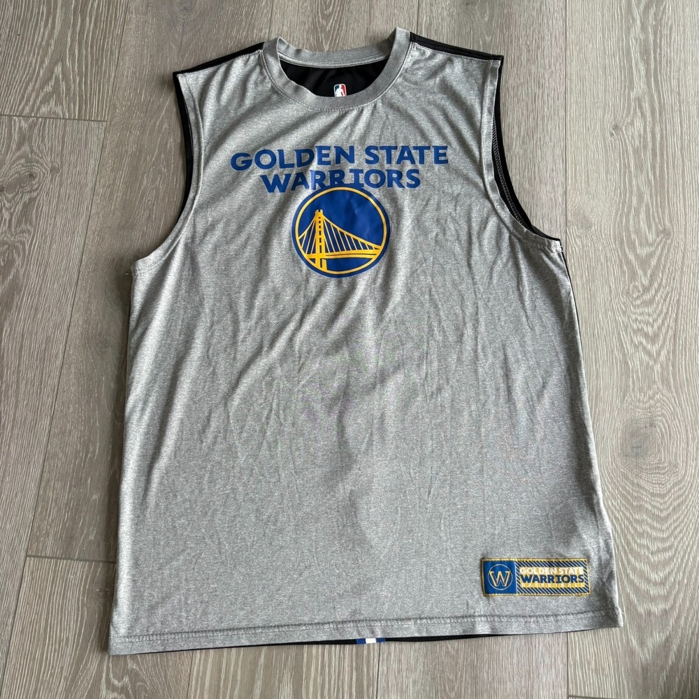 NBA Golden State Warriors Mens Heather Gray Basketball Jersey Tank Top Size M